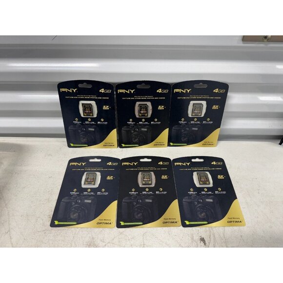 Lot of 6 PNY SDHC Premium CARD 4GB Class 6 SD Card  NEW PACKAGE - Picture 1 of 6